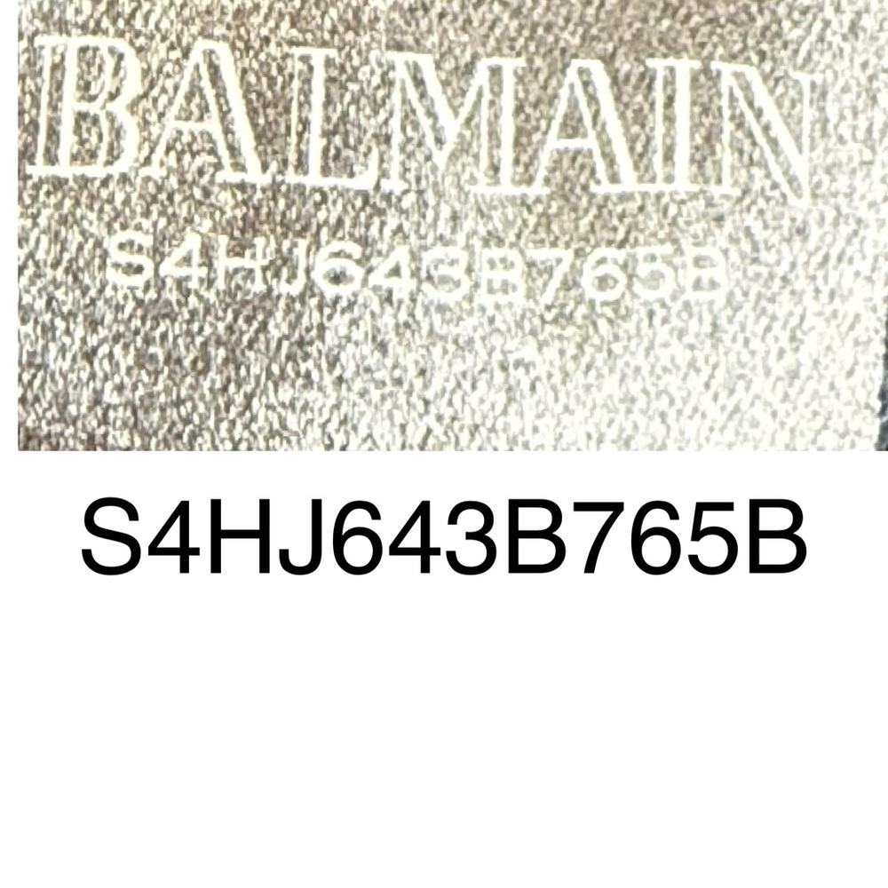 ⭐️ BALMAIN #ed Serial ⭐️ Crest 3ZIP Metallic French Navy Unisex Cotton - Picture 6 of 15